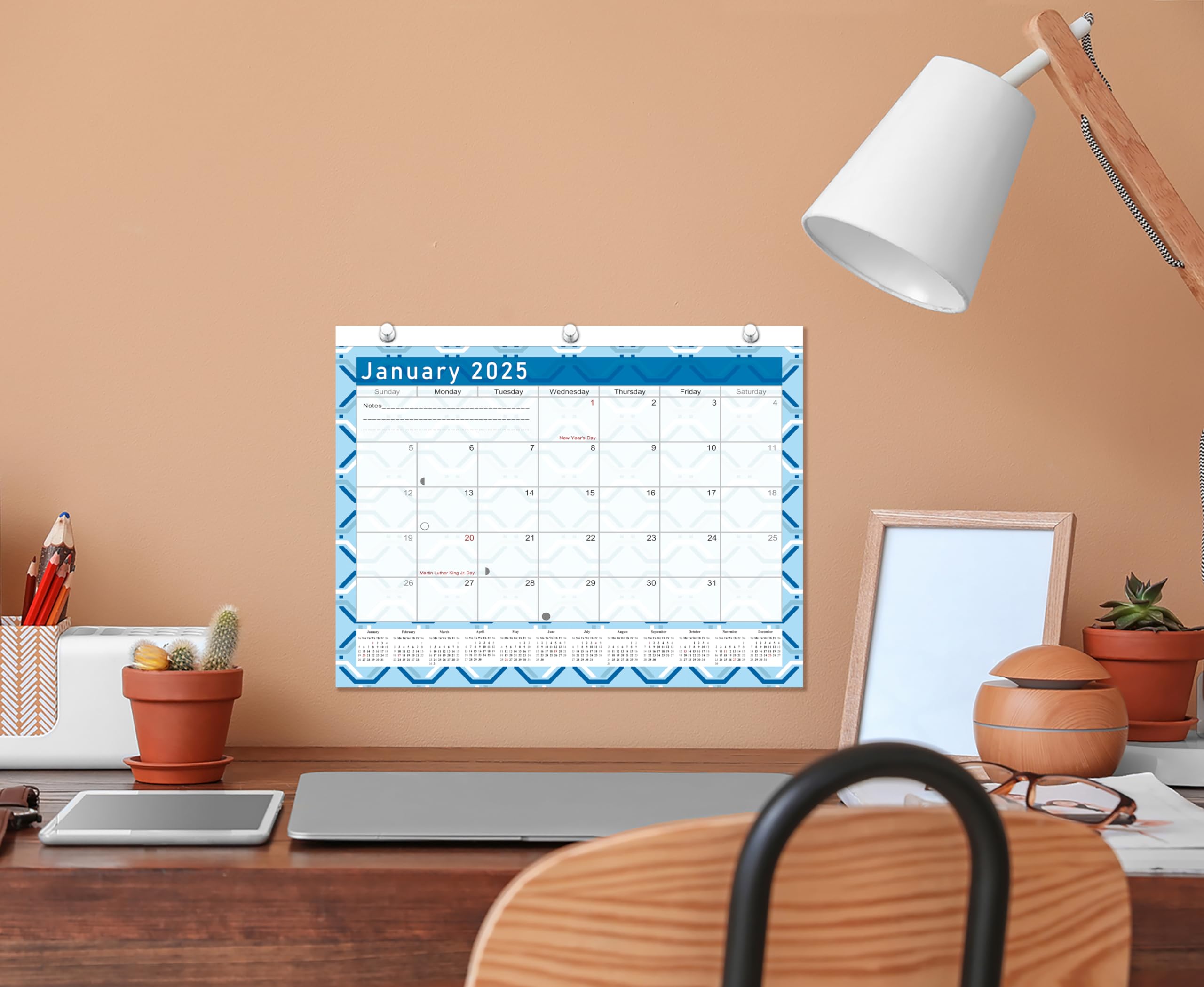 2025 Monthly Calendar Planner - 12-Month Academic Student Organizer for 3-Ring Binder, Desk & Wall | Perfect for School, Office & Home Use