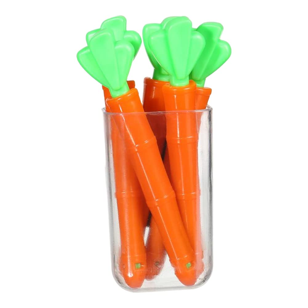 Eioflia 5PCS Plastic Food Bag Clips - Carrot-Shaped Sealing Clips for Snacks, Chips & Fresh Food Storage | Airtight Kitchen Organizer for Pantry, Freezer & Travel Use