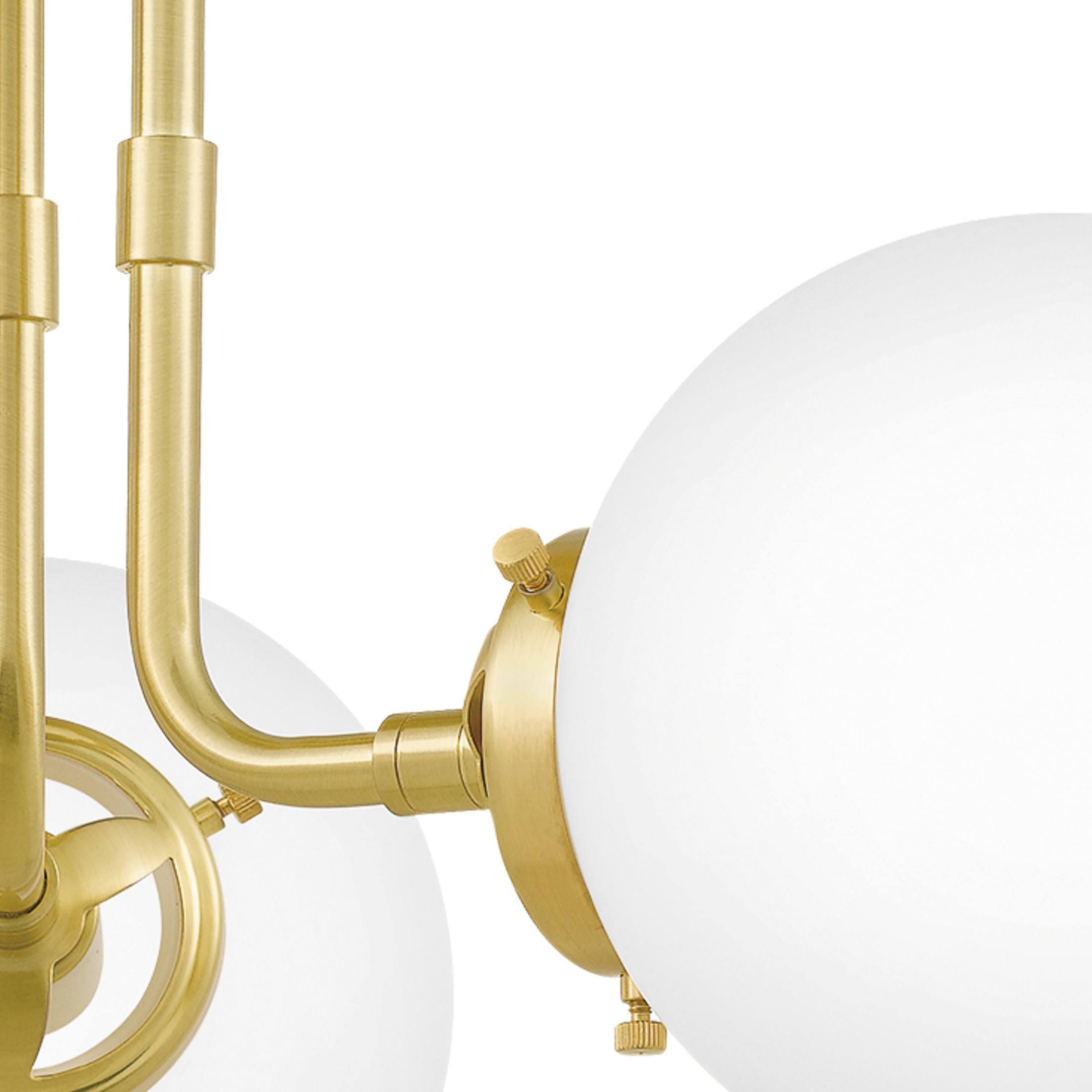 Quoizel Landry 3-Light Semi-Flush Mount Ceiling Fixture in Satin Brass - Modern Lighting for Bedroom, Hallway & Entryway