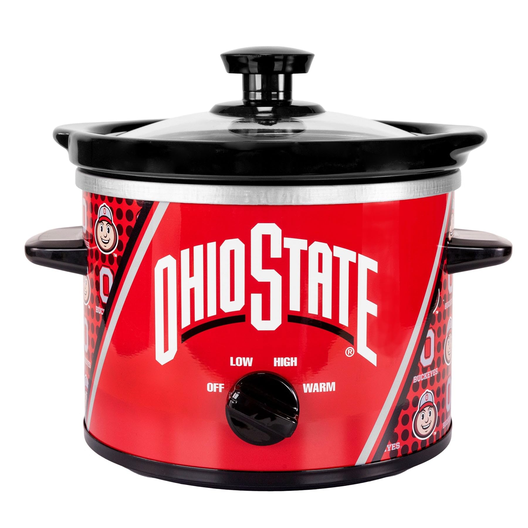 Ohio State Buckeyes 2qt Slow Cooker by Uncanny Brands - Team Spirit Crock Pot for Soups, Chili & Game Day Meals - Perfect for Dorms, Tailgating & College Football Parties