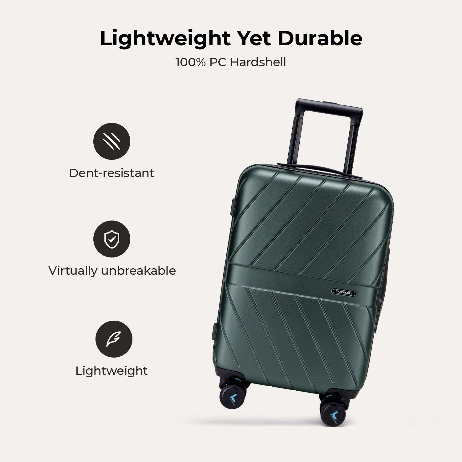 Daren 16-20 Inch Lightweight Hardside Carry On Luggage - Perfect for Air Travel, Business Trips & Weekend Getaways