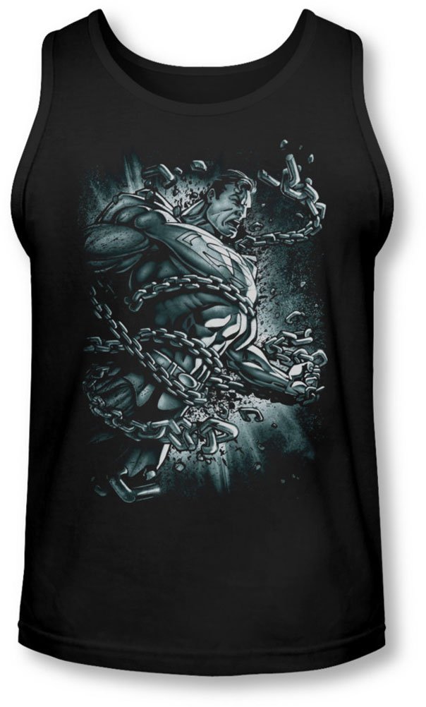 Superman Men's Break Free Tank Top - Lightweight & Comfortable Gym Workout Shirt for Running, Fitness & Casual Wear