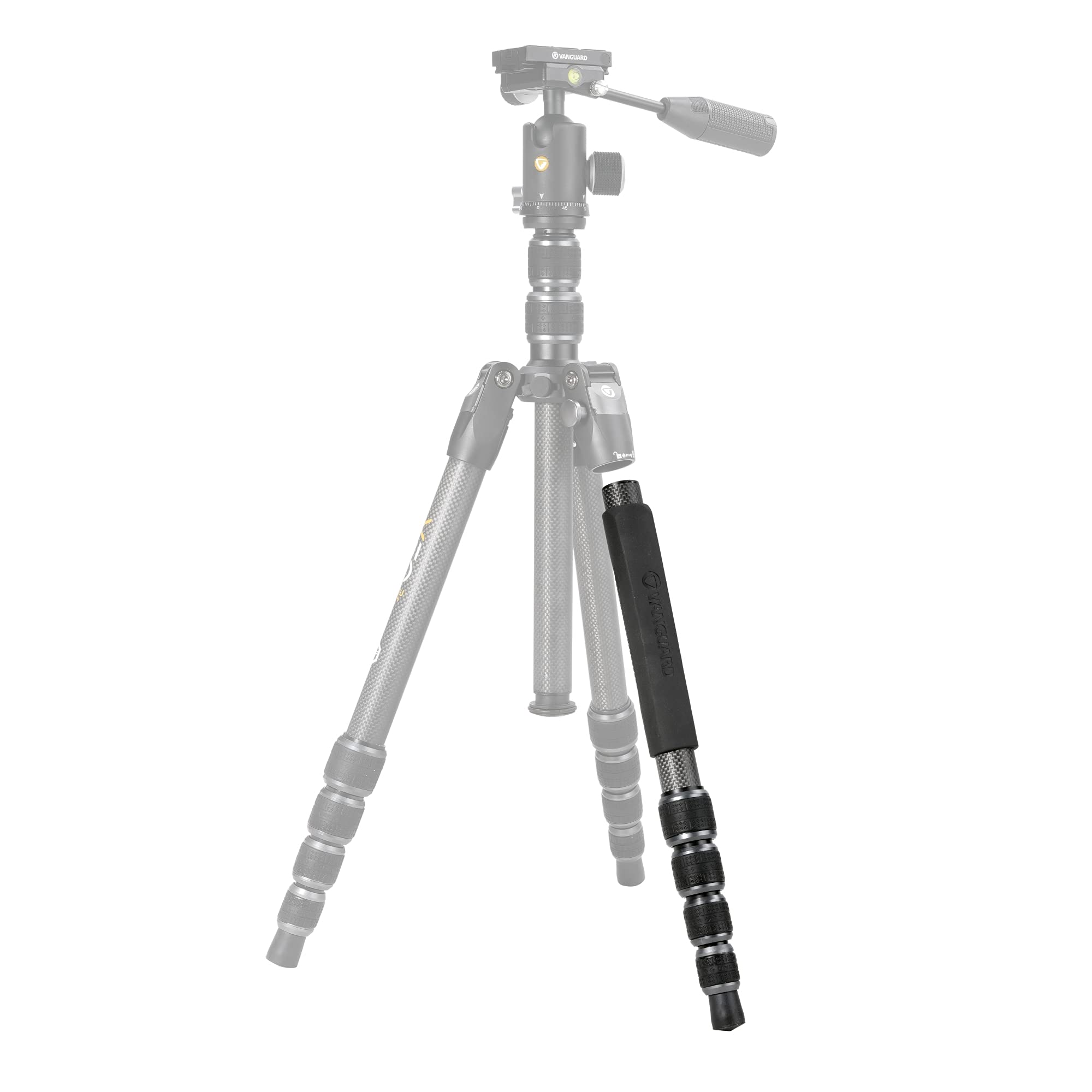 Vanguard VEO3T235CBP Carbon Fiber Travel Tripod with Ball Head - Lightweight & Compact for Travel Photography, Vlogging, and Outdoor Adventures - Includes Removable Pan Handle & Quick Shoe with Built-in Smartphone Holder