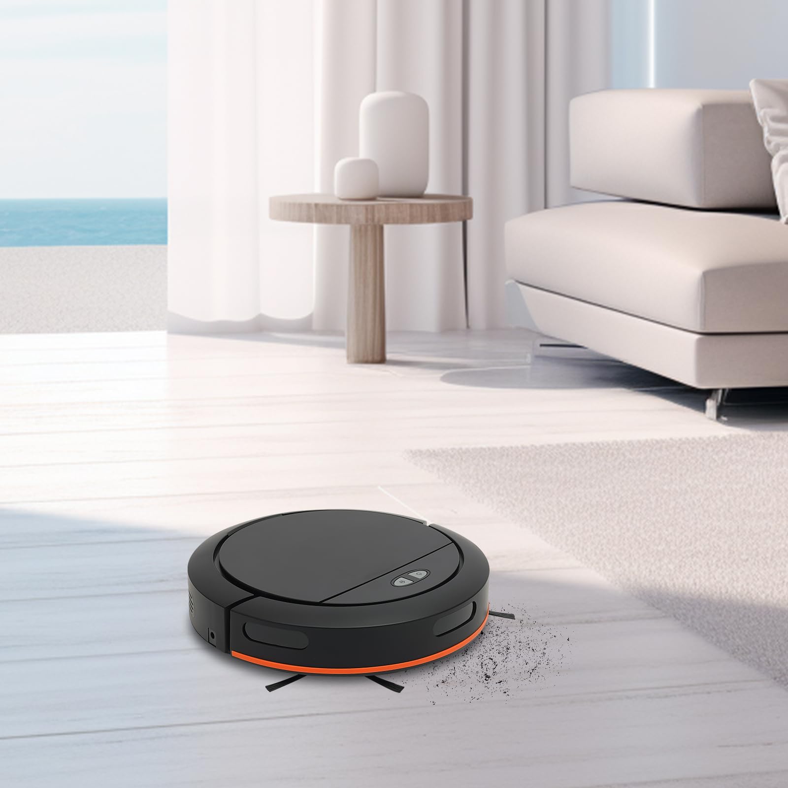 3-in-1 Robot Vacuum and Mop Cleaner with 2700Pa Strong Suction, Self-Charging, APP Control - Ideal for Carpets, Hardwood, Tile & Marble Floors in Homes & Offices
