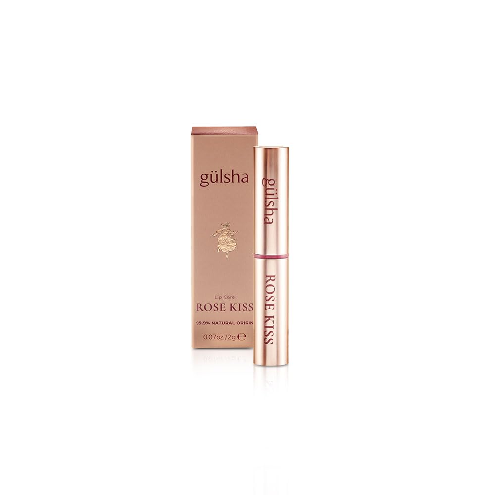 Gulsha Rose Kiss Lip Care Soft Matte Lipstick with Natural Rose Essential Oil - 2g (0.07oz) - Hydrating & Long-Lasting Lip Color for Daily Wear, Date Night & Special Occasions