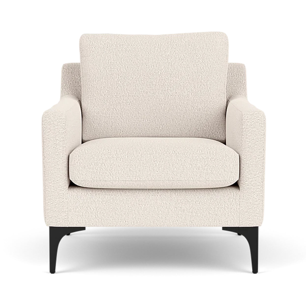 Astha Boucle Armchair - Modern Velvet Accent Chair for Living Room, Bedroom & Office - Soft Upholstered Lounge Chair with Solid Wood Legs - Stylish Home Decor for Cozy Reading Nook & Relaxation