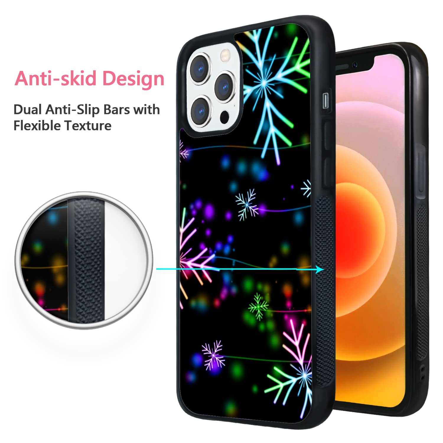 Festive Christmas Snow iPhone 12 Pro Max Case - Shockproof Protective Cover with Cute Holiday Design for Women, Men & Kids | Perfect Gift for Holidays, Parties & Winter Season | Compatible with 6.7