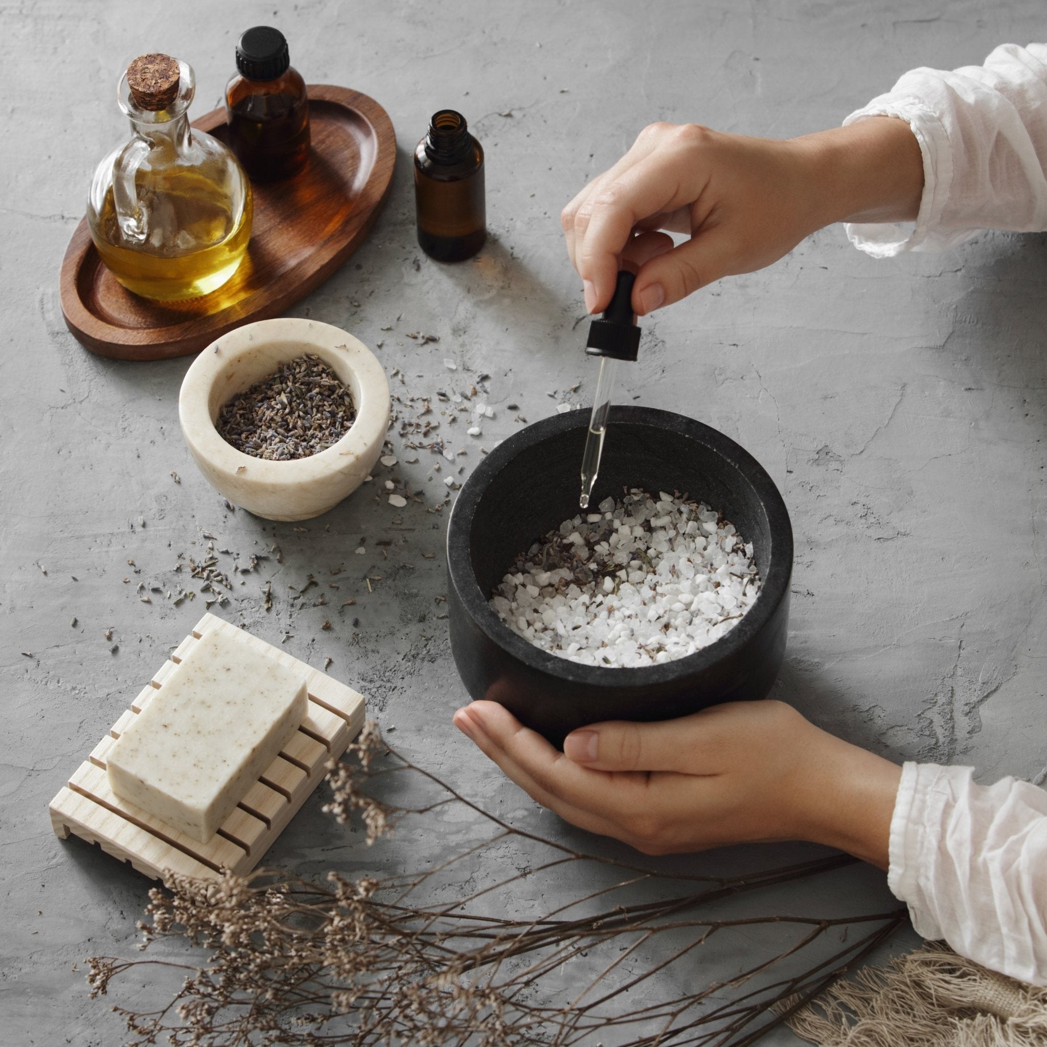 DIY Bath Salts Making Kit - Relaxing Aromatherapy Spa Gift Set with Essential Oils & Natural Ingredients | Perfect for Self-Care, Stress Relief & Home Spa Nights