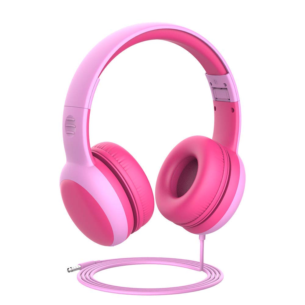 Gorsun Kids Headphones with Volume Limit | Cat Ear Toddler Headphones | Wired Over-Ear Headphones for Boys & Girls | Stereo Sound Children's Headset for School, Travel & Home Use