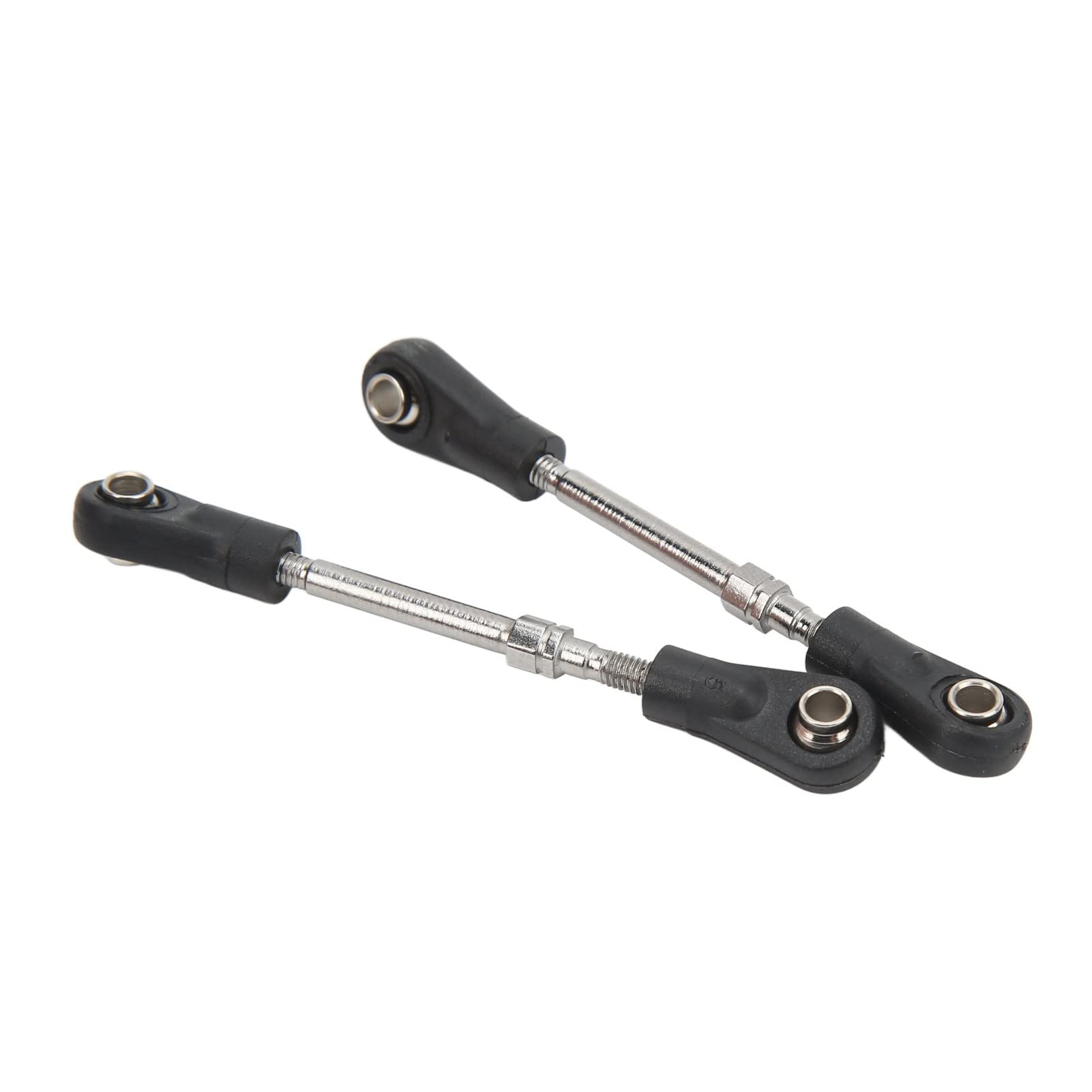 High Strength RC Servo Connecting Rod - Durable Black & Silver Servo Pull Rod for 1/10 Scale RC Cars | Perfect for Crawlers, Drift Cars & Off-Road RC Models
