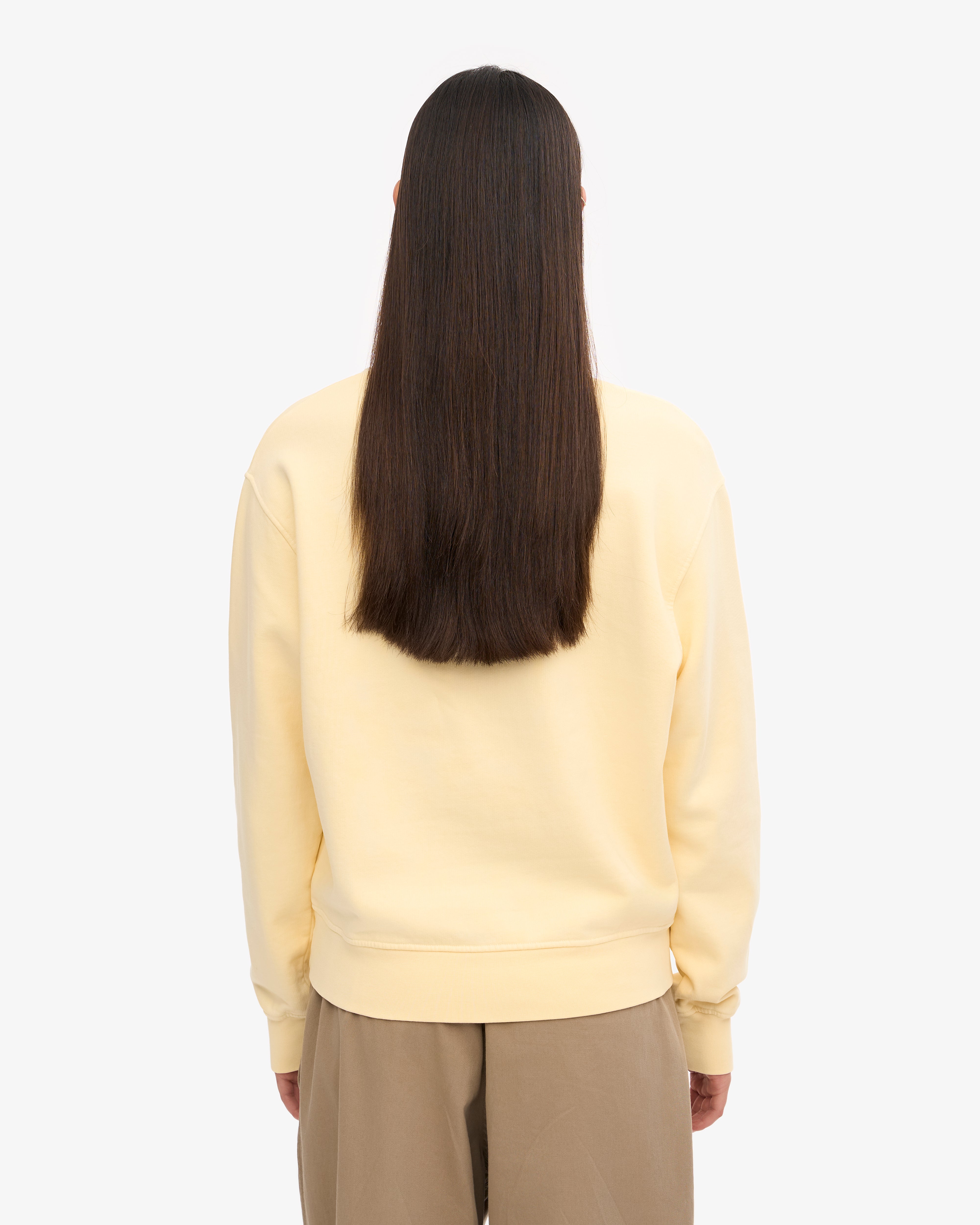 Women's Classic Organic Cotton Crew Neck T-Shirt - Soft Yellow - Casual Wear, Everyday Comfort, Eco-Friendly Fashion