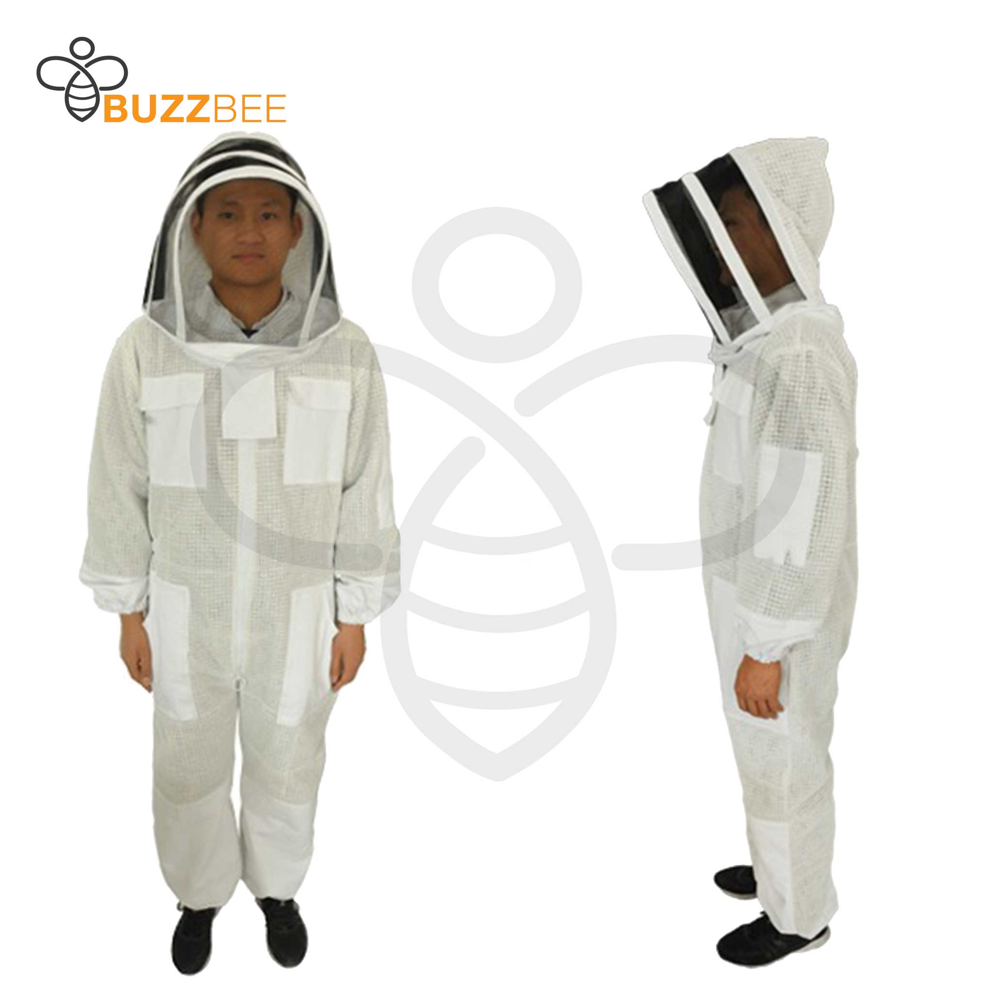 Beekeeping Suit with Ventilation & Zippered Hood - Full Protective Beekeeping Gear for Hive Inspection & Honey Harvesting