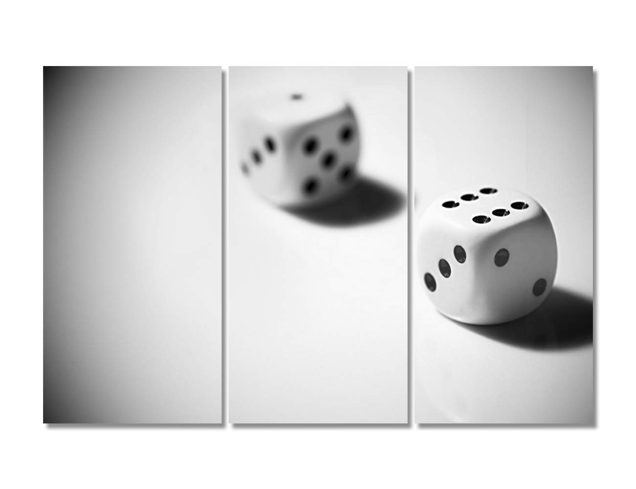 TUMOVO Black and White Two Cubes Dice Canvas Wall Art - 60