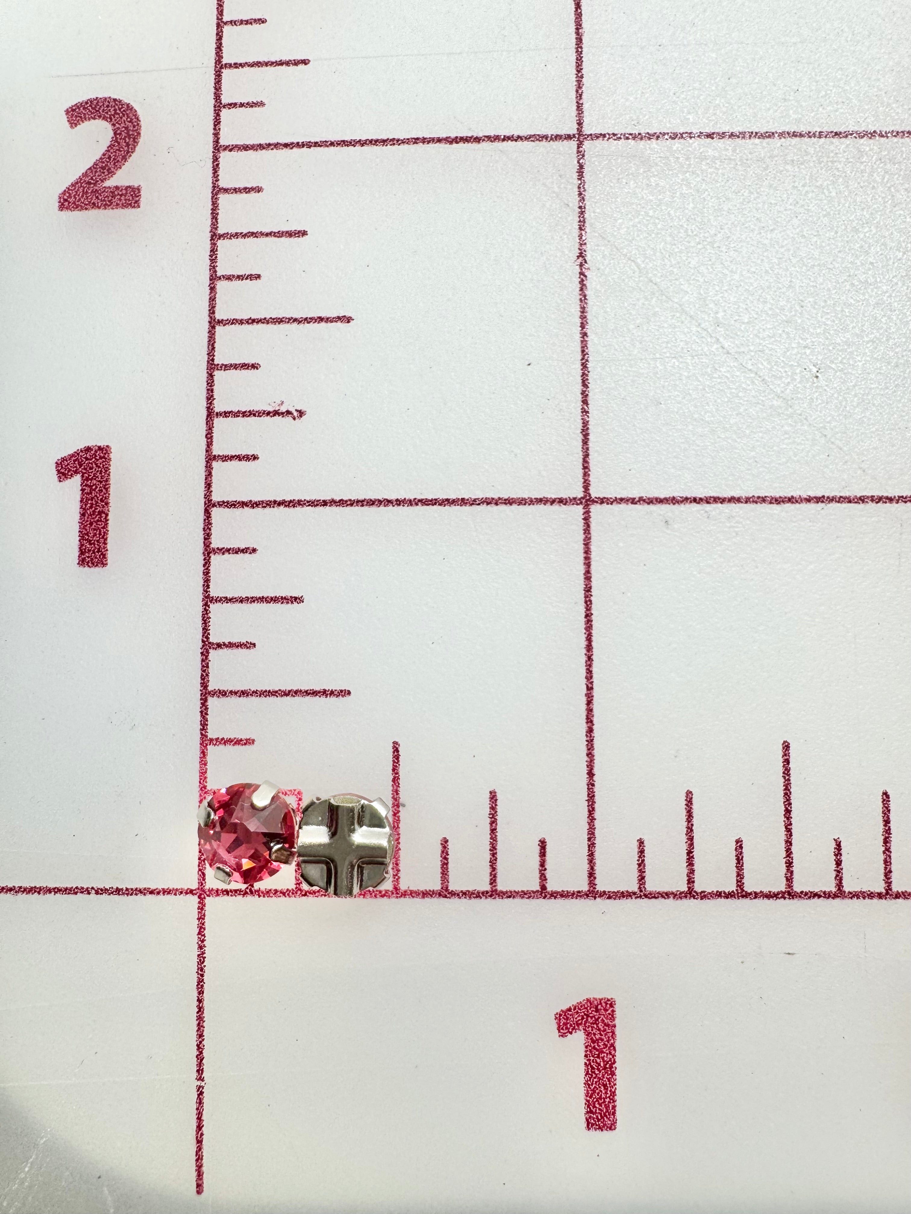30SS Czech Bright Cut Rose Montees Rhinestones - Deep Rose Pink (12 Pack) | NEW COLOR! for DIY Jewelry, Wedding Decor, Nail Art & Costume Embellishments