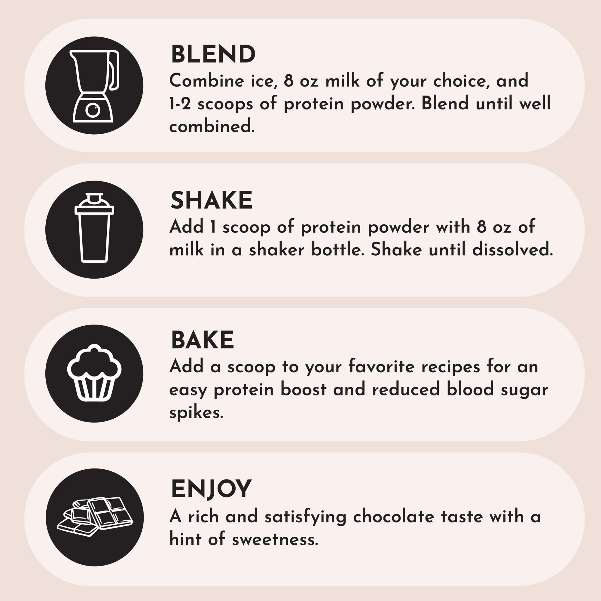 JUST INGREDIENTS Organic Whey Protein Powder - 24g Grass-Fed Protein per Serving, Chocolate Flavor (15 Servings) | Non-Denatured, 5 Whole Food Sources | Perfect for Post-Workout Recovery & Muscle Building
