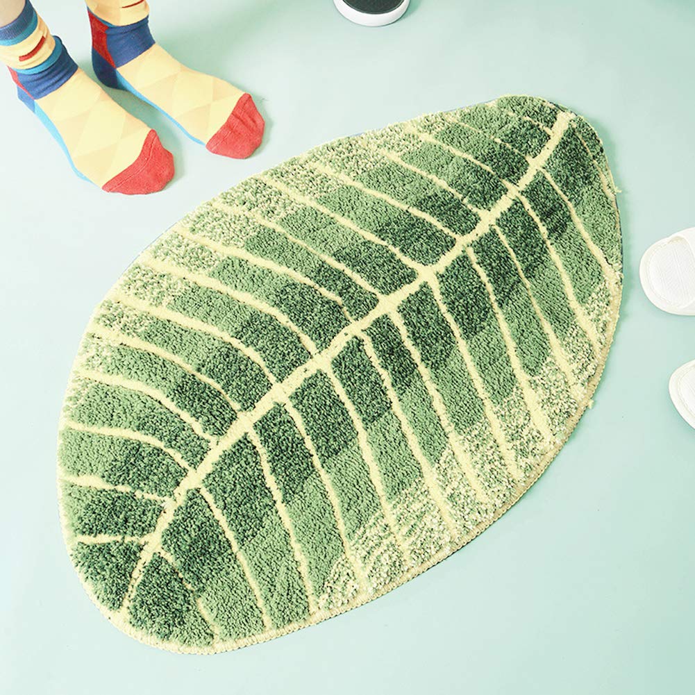 Leaf-Shaped Non-Slip Door Mat - Absorbent Entrance Floor Mat for Living Room, Bedroom, Home - Perfect for Indoor/Outdoor Use, Mud & Dirt Trapping, Home Decor