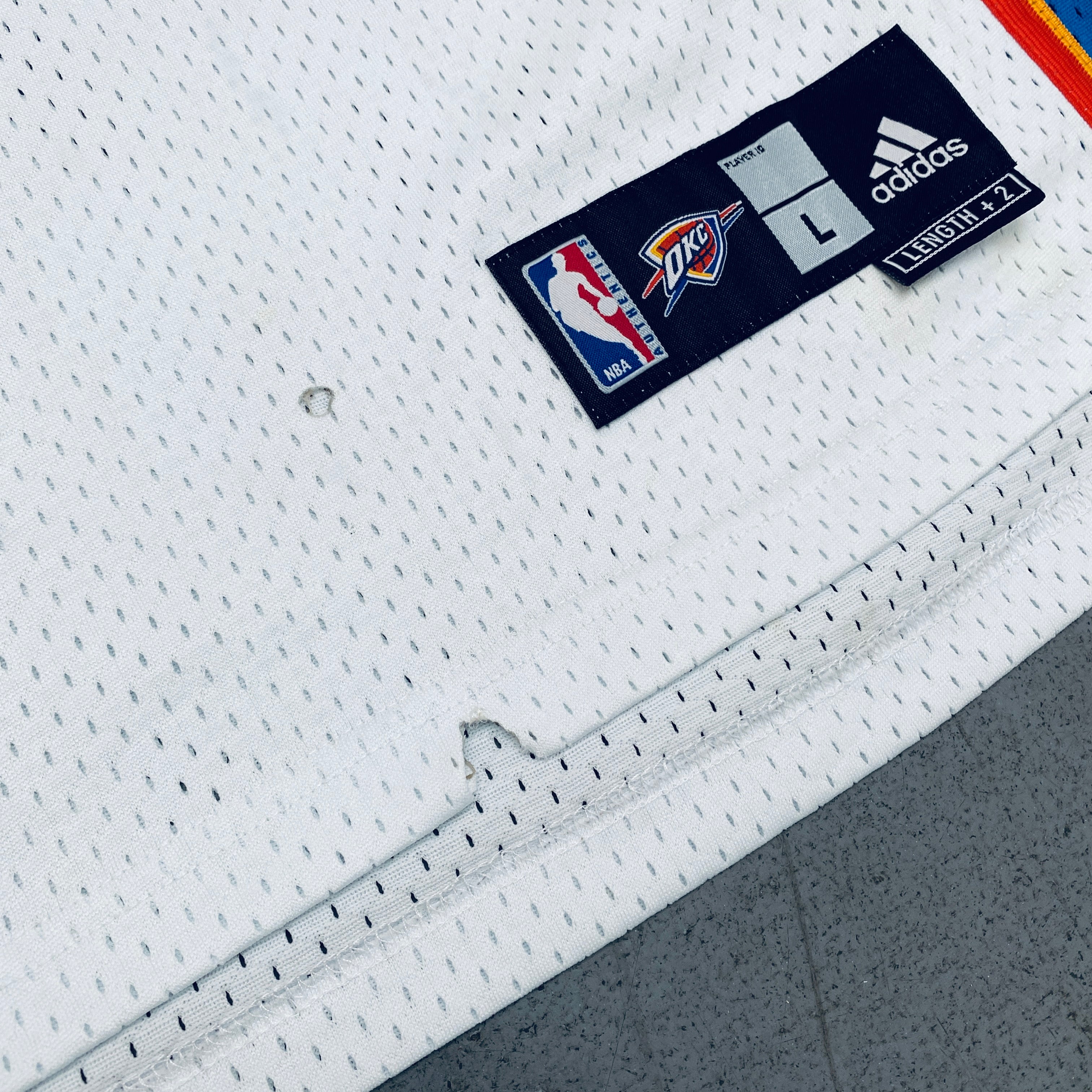 Kevin Durant Oklahoma City Thunder 2010-11 White Stitched NBA Jersey - Authentic Adidas Basketball Jersey for Fans & Collectors - Perfect for Games, Events & Memorabilia Display