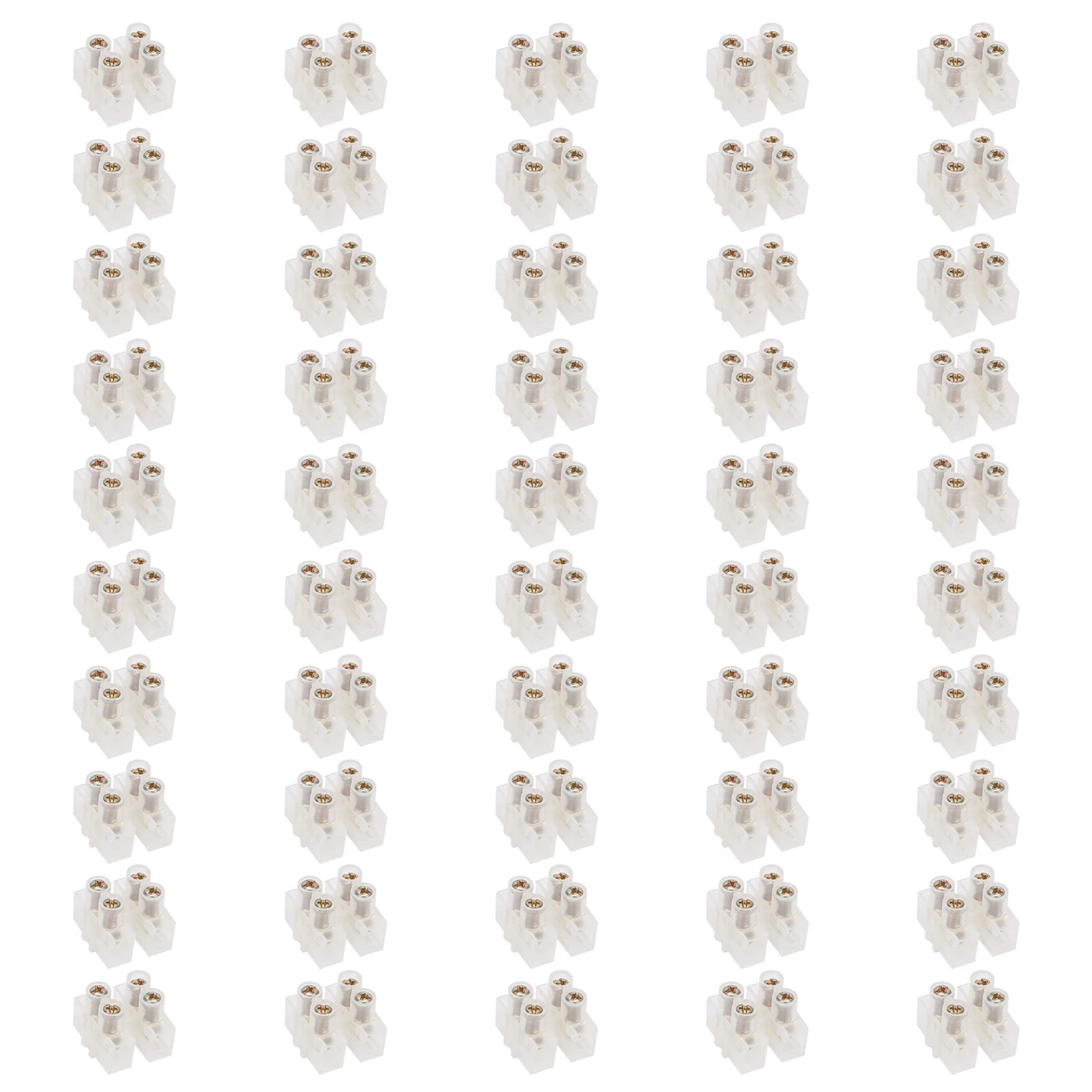 Industrial Through-Type Terminal Block - 2 in 2 Out Wire Connector for Power Supplies | Durable Electrical Connection Solution for Home, Factory & DIY Projects