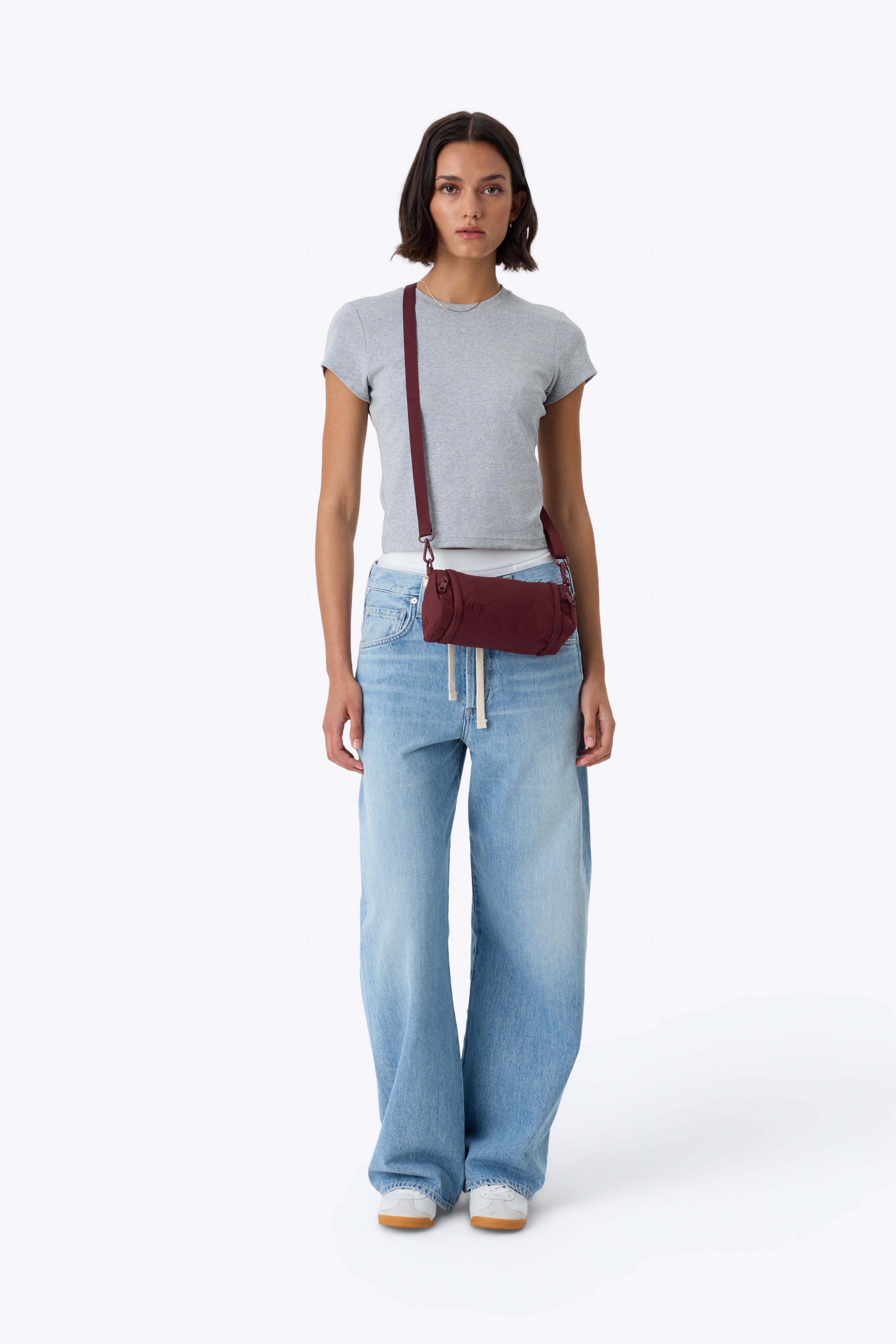 Stylish Expandable Burgundy Crossbody Bag - Adjustable Shoulder Purse for Women - Perfect for Travel, Shopping & Everyday Use