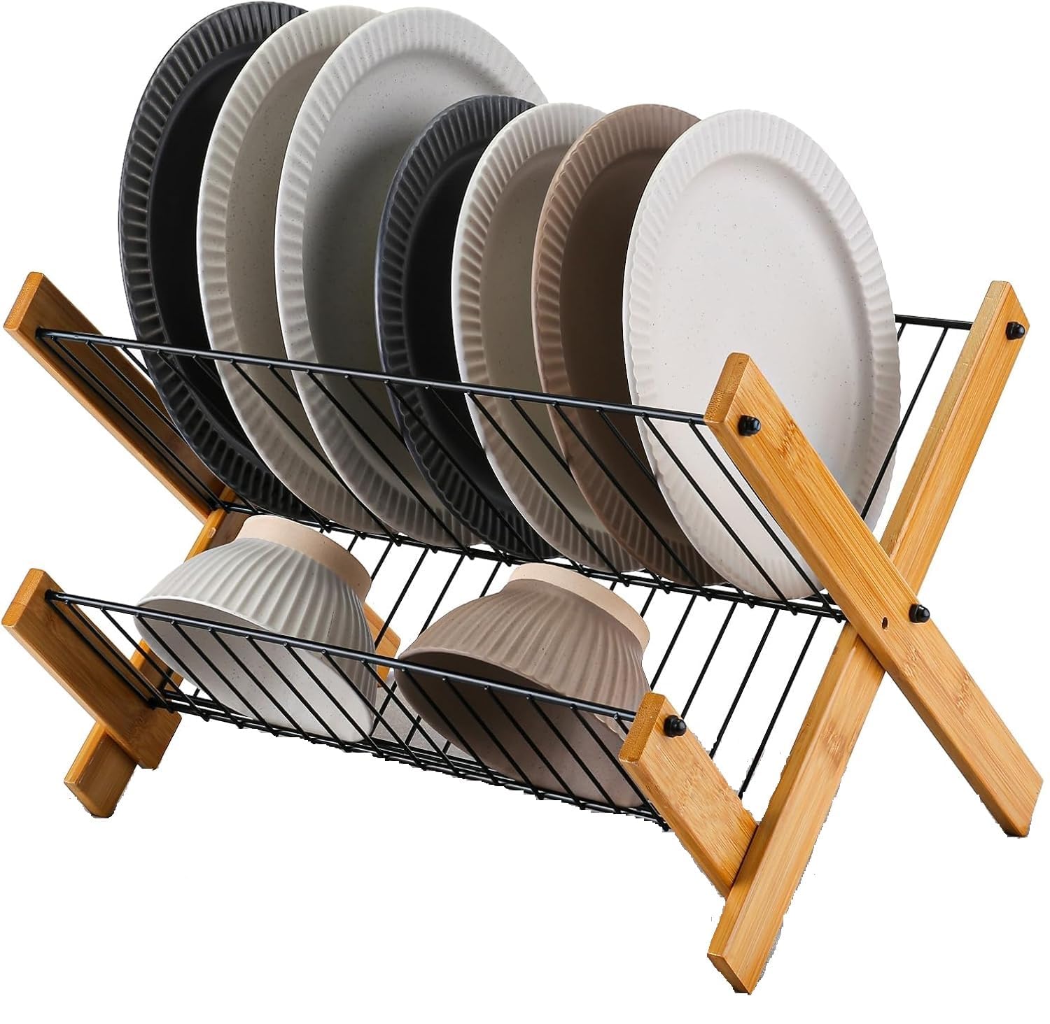 Dratal Expandable Stainless Steel Dish Drying Rack with Cutlery Holder | Rustproof Kitchen Drainer & Removable Utensil Tray (DT-01) | Perfect for Small Spaces, Countertop Organization & Dish Drying