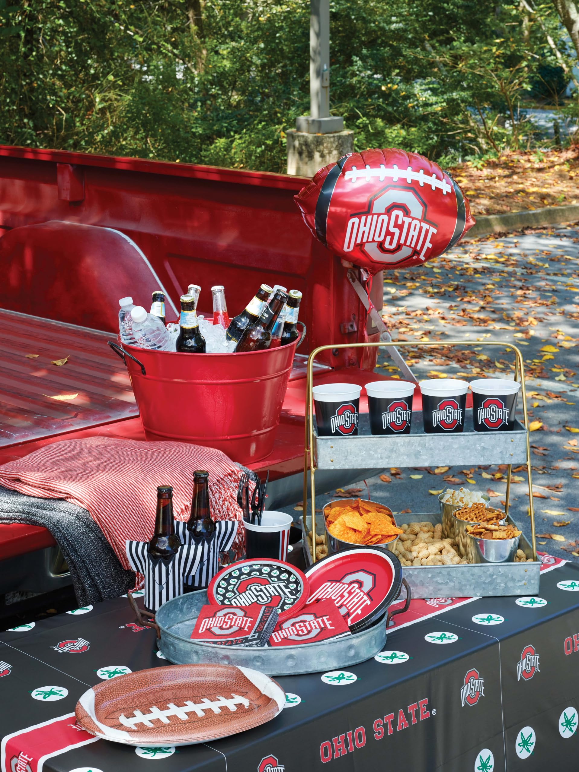 Trendware Ohio State University 20 oz. Plastic Cups, 24 Pack - Bulk Disposable Drinkware for Parties, Tailgates, and College Events