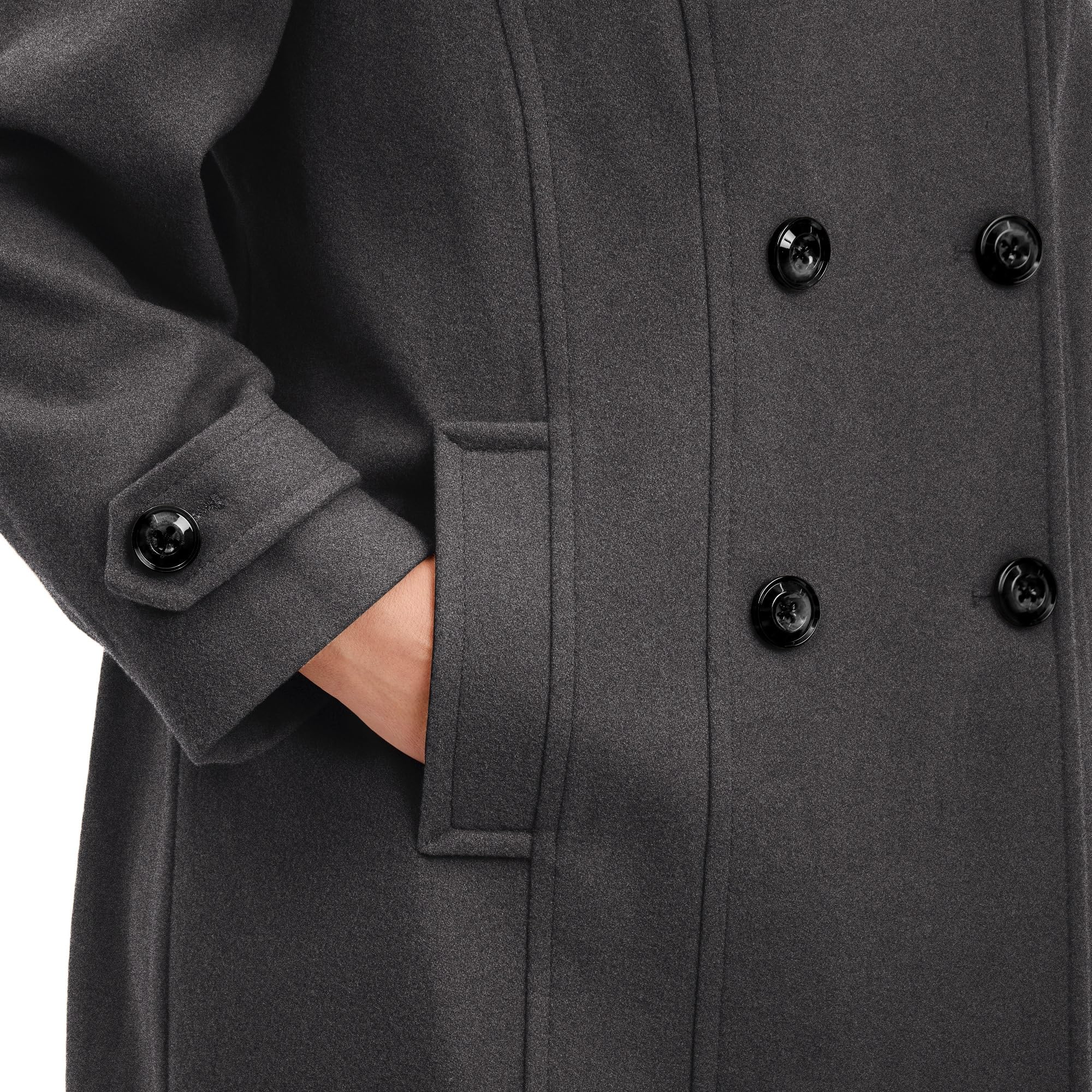 Anne Klein Women's Classic Double Breasted Coat - Plus Size Winter Trench Coat for Office, Travel & Formal Occasions