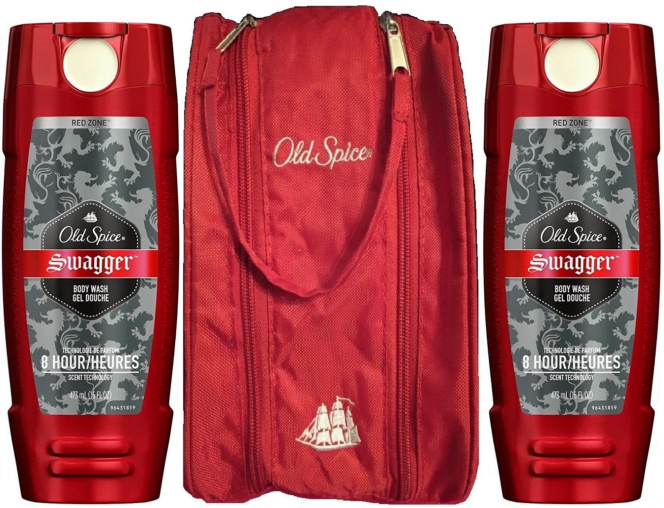 Old Spice Red Zone Swagger Scented Body Wash for Men - 16 oz (Pack of 2) | Refreshing Daily Shower Gel with Bold Fragrance | Gym, Workout & Post-Sports Use