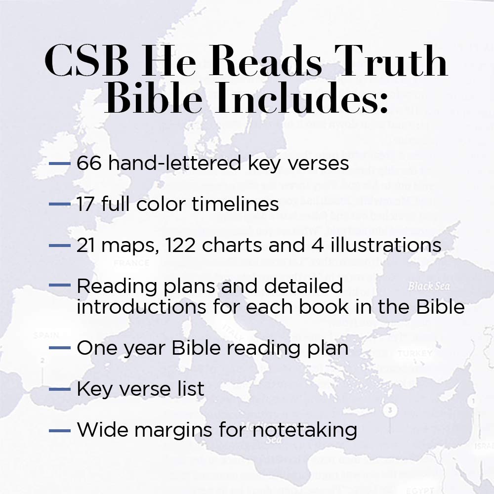He Reads Truth Bible - Genuine Leather Brown Indexed Edition with Wide Margins & Journaling Space | Black Letter Text, Illustrations, Reading Plans | Single-Column Easy-to-Read Serif Type | Perfect for Bible Study, Devotional Reading & Gift Giving
