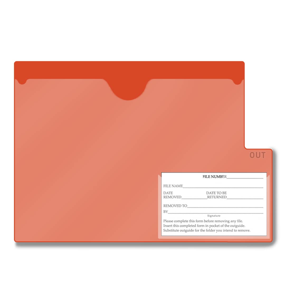 Doctor Stuff - Vinyl File Folders with Bottom Tab Outguides, Full Front & Charge Slip Pockets, Letter Size 9.5