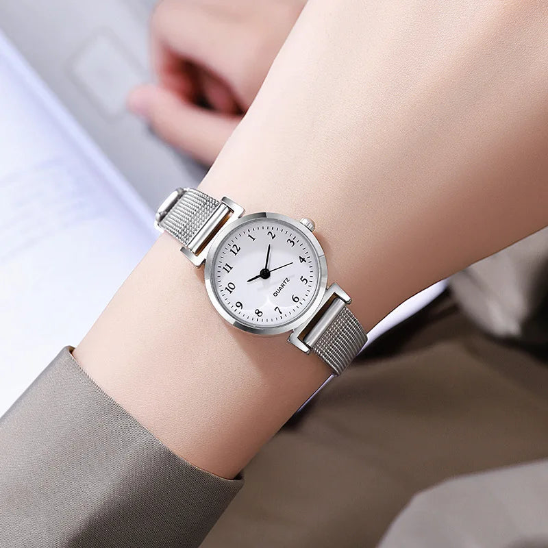 Elegant Women's Wristwatch - Waterproof Stainless Steel Dress Watch with Date Display - Perfect for Office, Party & Everyday Wear