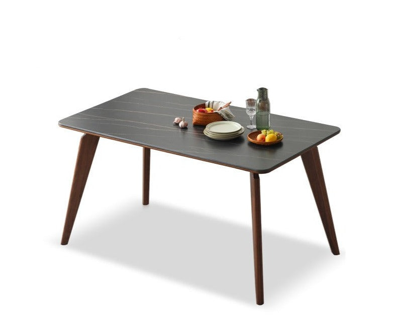 Premium Black Walnut Solid Wood Dining Table - Handcrafted North American Hardwood, Rustic Farmhouse Style for Dining Room & Kitchen Decor