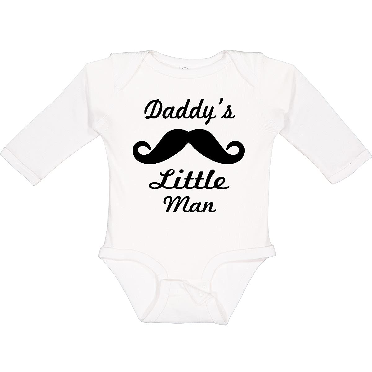 Inktastic Daddy's Little Man Long Sleeve Baby Bodysuit - Cute Infant Outfit for Newborn Boys - Perfect for Family Photos, Holidays & Special Occasions