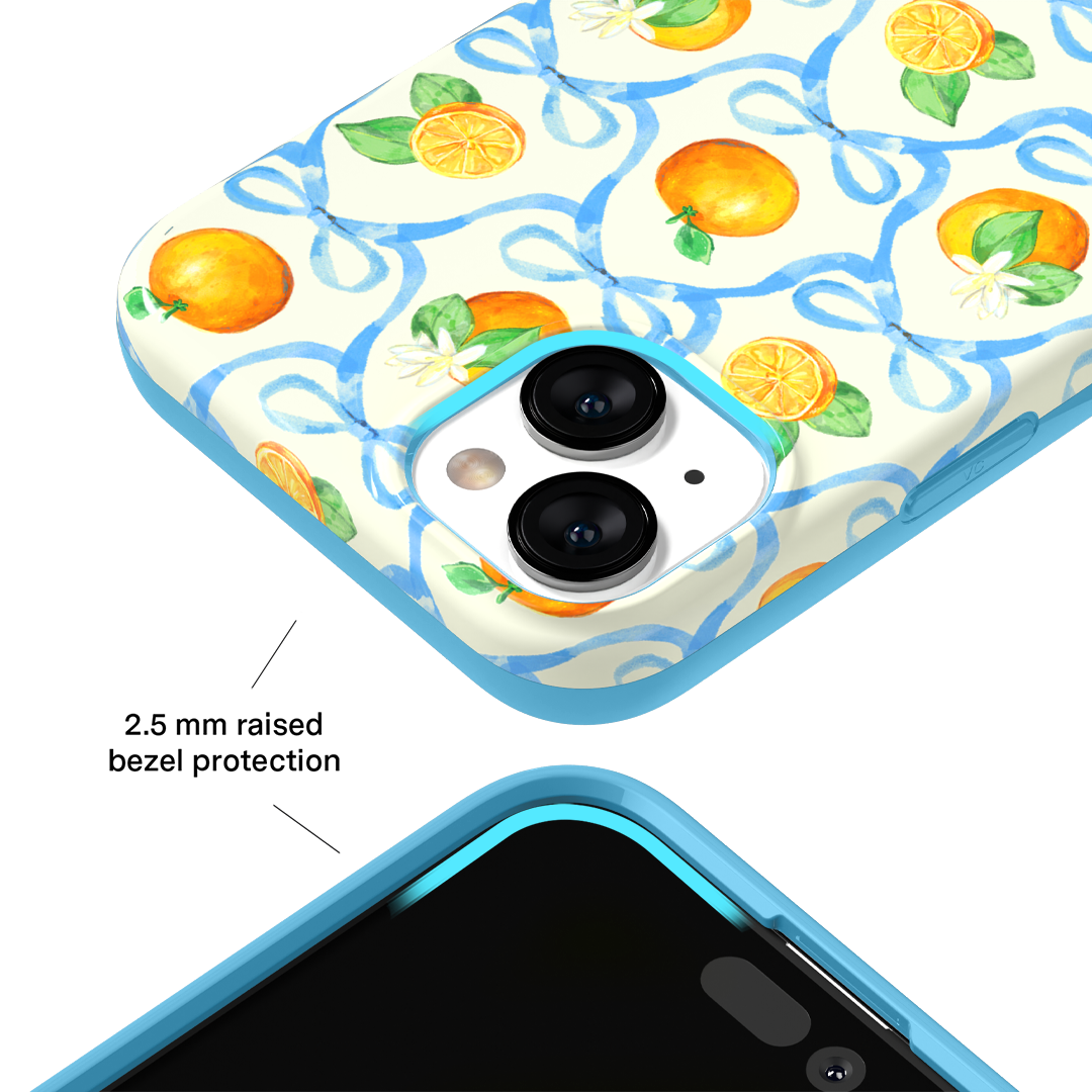 Orange Blossom iPhone Case - Floral Design Protective Cover for iPhone 13/14/15 Pro Max - Durable Slim Aesthetic Phone Case for Women & Girls - Perfect for Everyday Use, Travel & Gifting