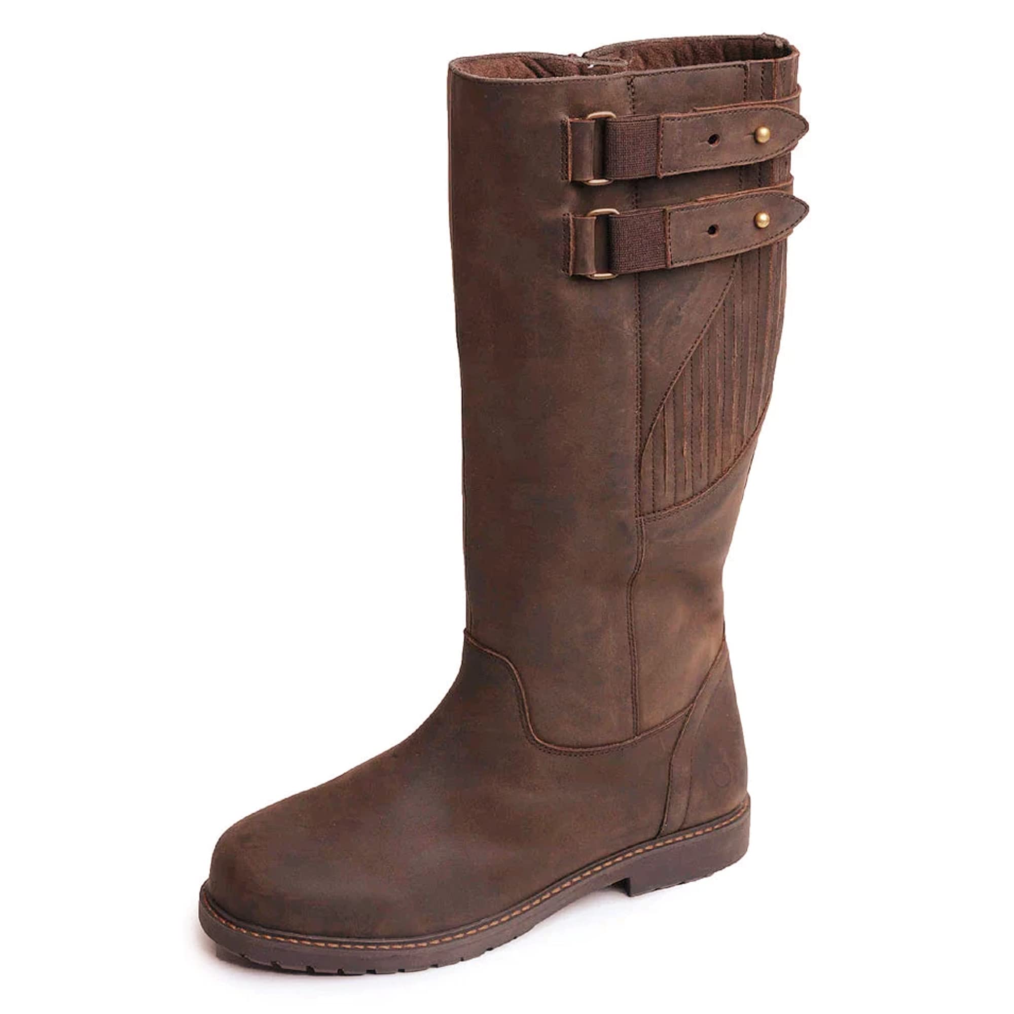 Men's Waterproof Breathable Country Style Boots - Waxy Brown Leather Hiking Shoes Size UK 11 (US 13) - Perfect for Outdoor Adventures, Camping & Winter Walking
