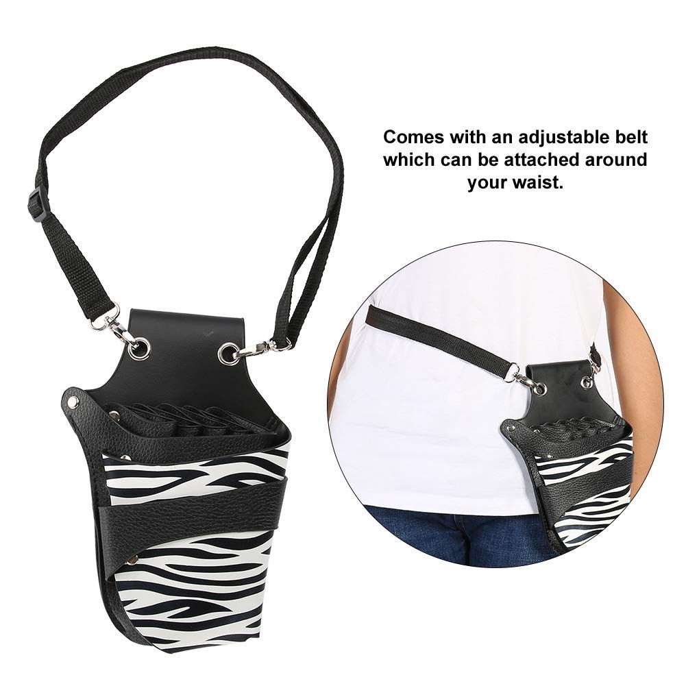 Professional Hair Scissor Holster Pouch - Barber Shears Holder with Rivet Clips for Hair Stylists & Salon Professionals | Durable Salon Scissors Kit Bag for Hairdressing, Styling & Travel Use