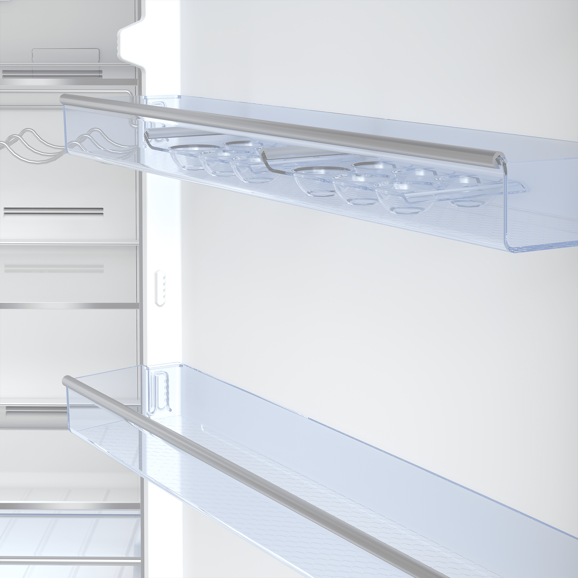 Beko BFBF2715GSIM 27 Inch Bottom Freezer Refrigerator with Auto Ice Maker - Black Glass Door - Energy Efficient Kitchen Appliance for Home & Restaurant Use