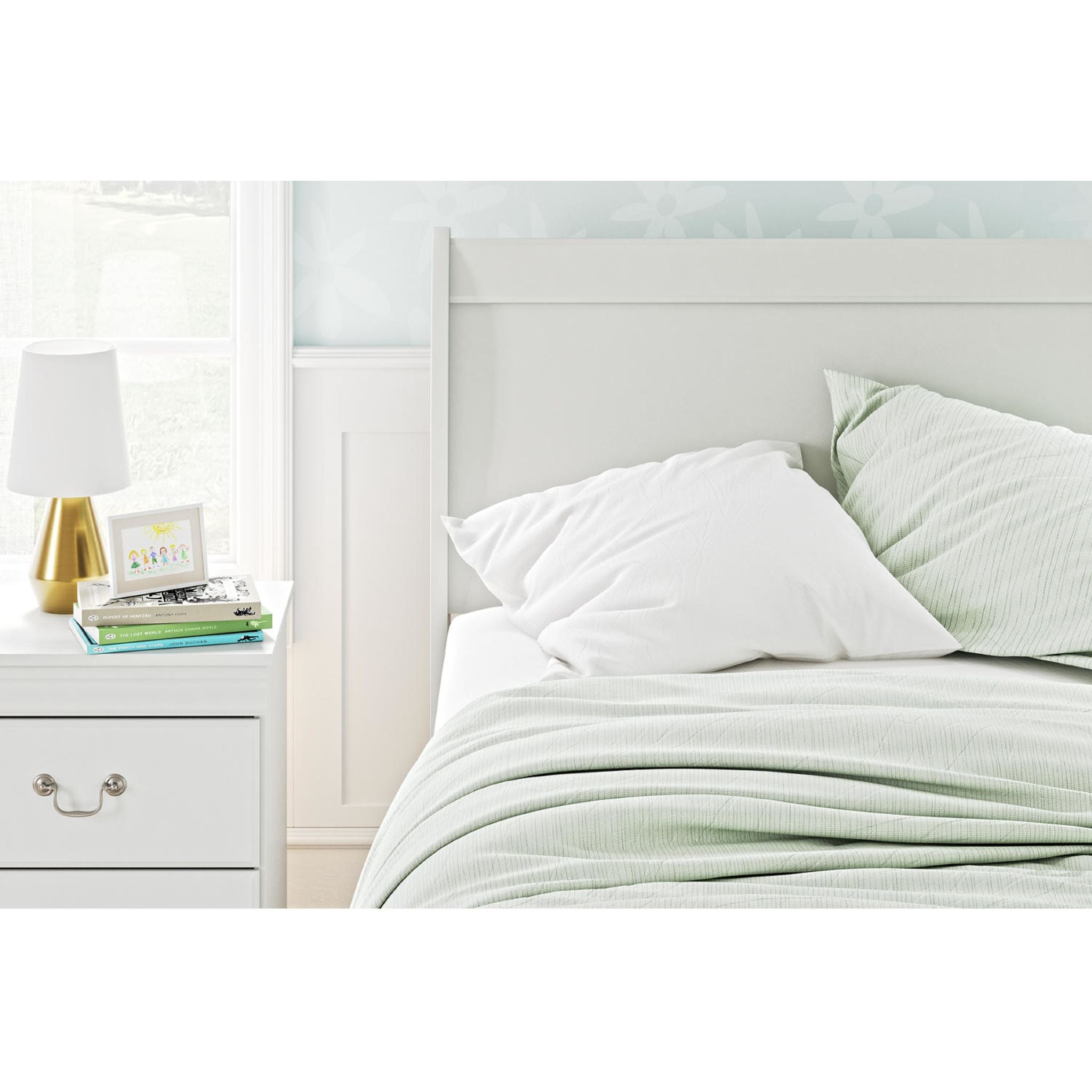 Anarasia White Sleigh Headboard - Queen Size Upholstered Bed Frame Headboard for Bedroom - Perfect for Modern, Farmhouse & Traditional Home Decor