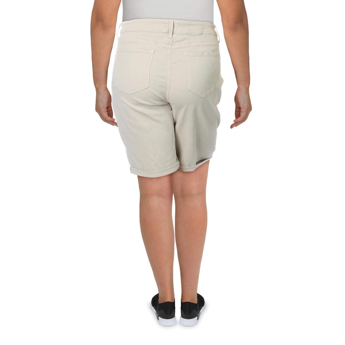 NYDJ Women's Briella Roll Cuff Jean Slimming Denim Shorts - High Waisted Long Shorts for Women, Tummy Control & Butt Lifting - Perfect for Summer Outfits, Casual Wear & Beach Vacations