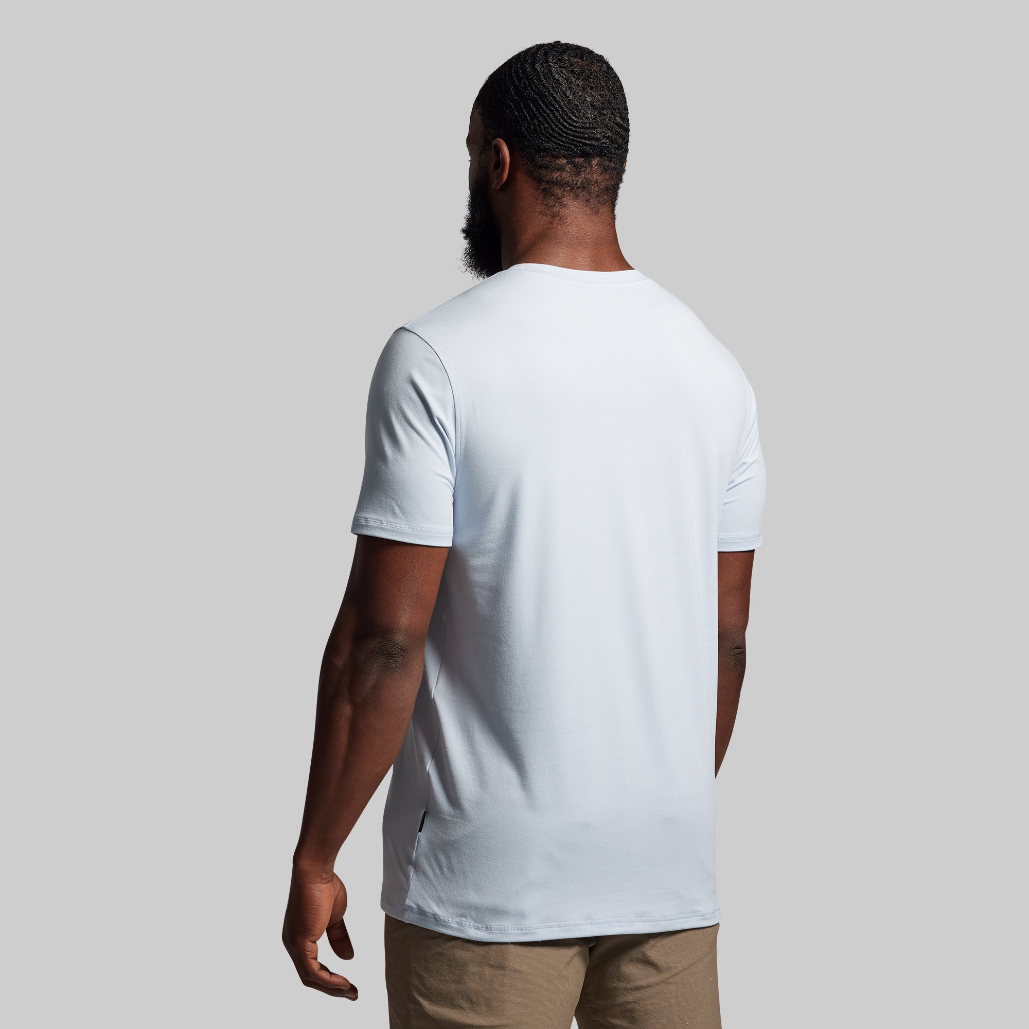 BP Premium Basic Crew T-Shirt for Men - Soft Chambray Cotton Casual Tee - Perfect for Everyday Wear, Work & Weekend Outfits