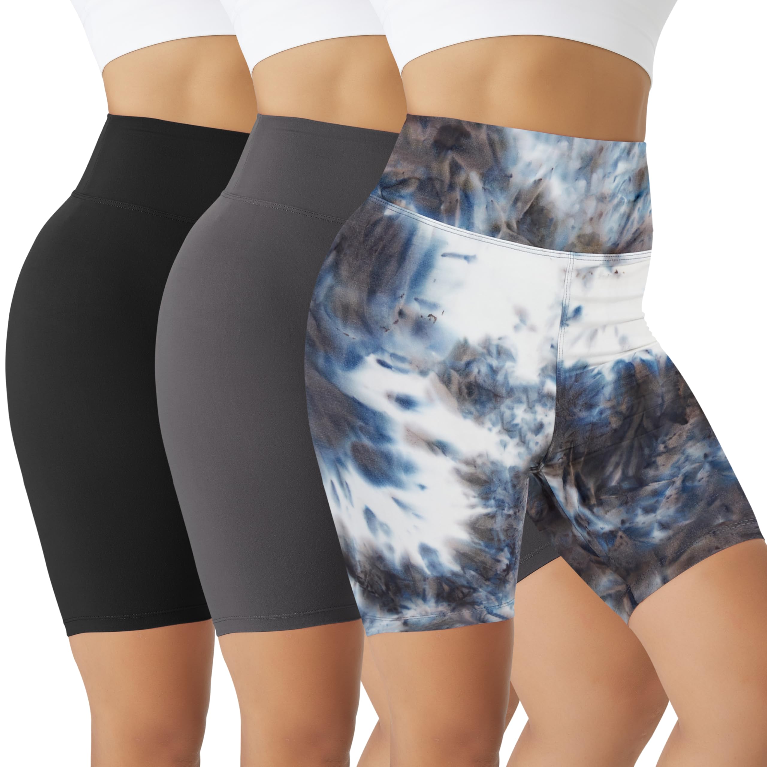 VALANDY Women's High Waisted Biker Shorts - 8