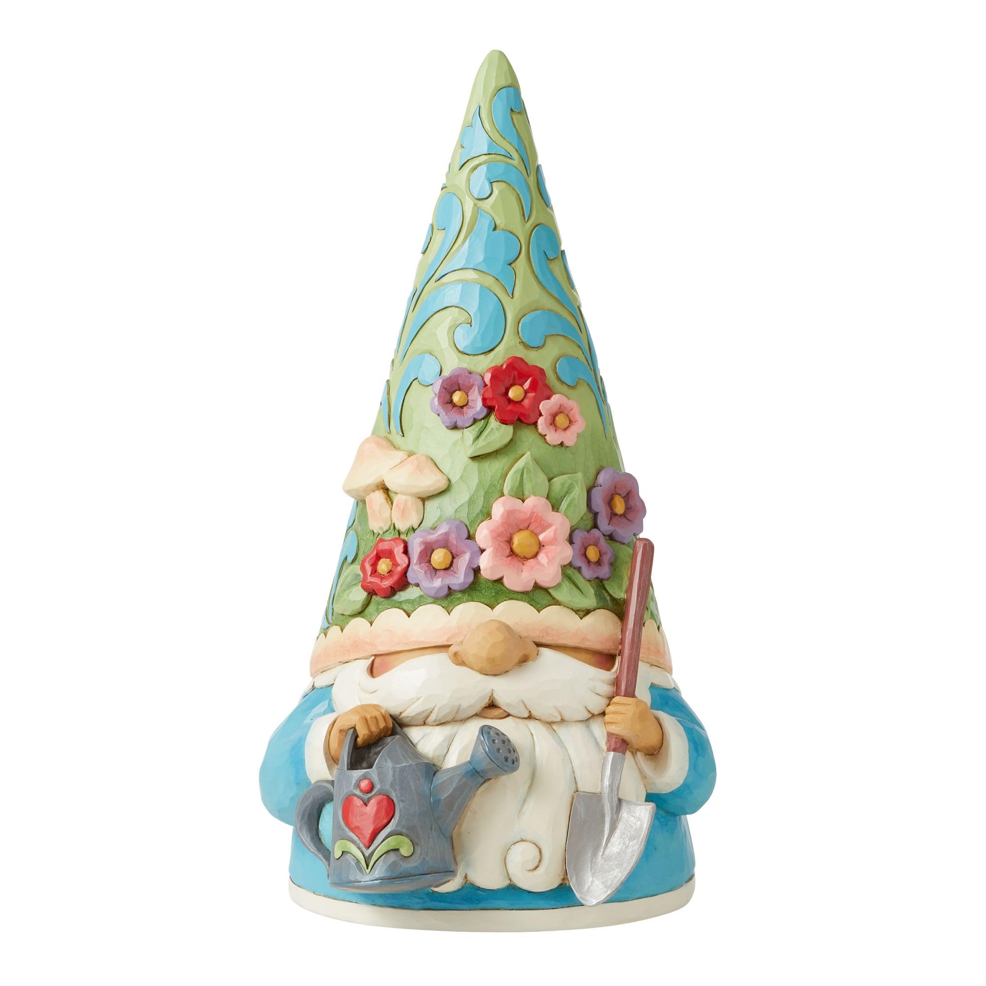 Enesco Jim Shore Heartwood Creek Gardening Gnome Statue - 14.5 Inch Colorful Indoor/Outdoor Decor for Garden, Patio, or Home Collection