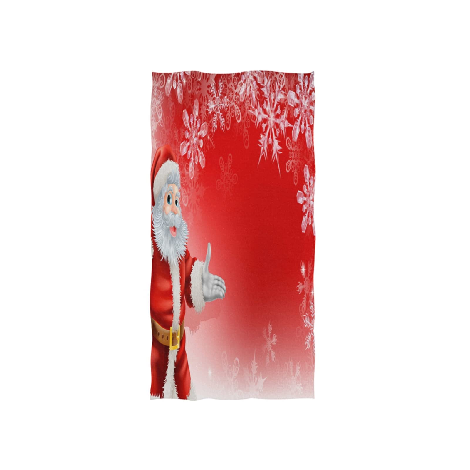 ALAZA Christmas Santa Claus Snowflake Pattern Red Soft Bath Towel - 30x15 Inches for Spa, Hotel, Gym & Sports - Perfect Holiday Gift for Festive Season