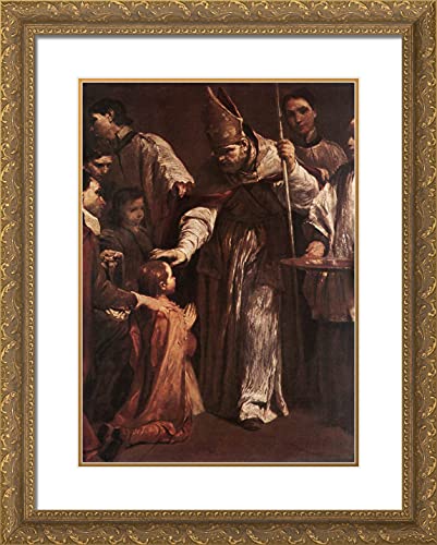 Gold Ornate Wood Frame with Double Matting