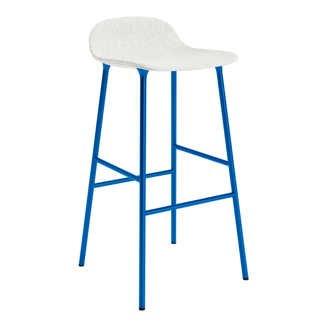 Modern Form Bar Stool with Metal Legs & Upholstered Seat - Perfect for Kitchen Islands, Home Bars & Commercial Use
