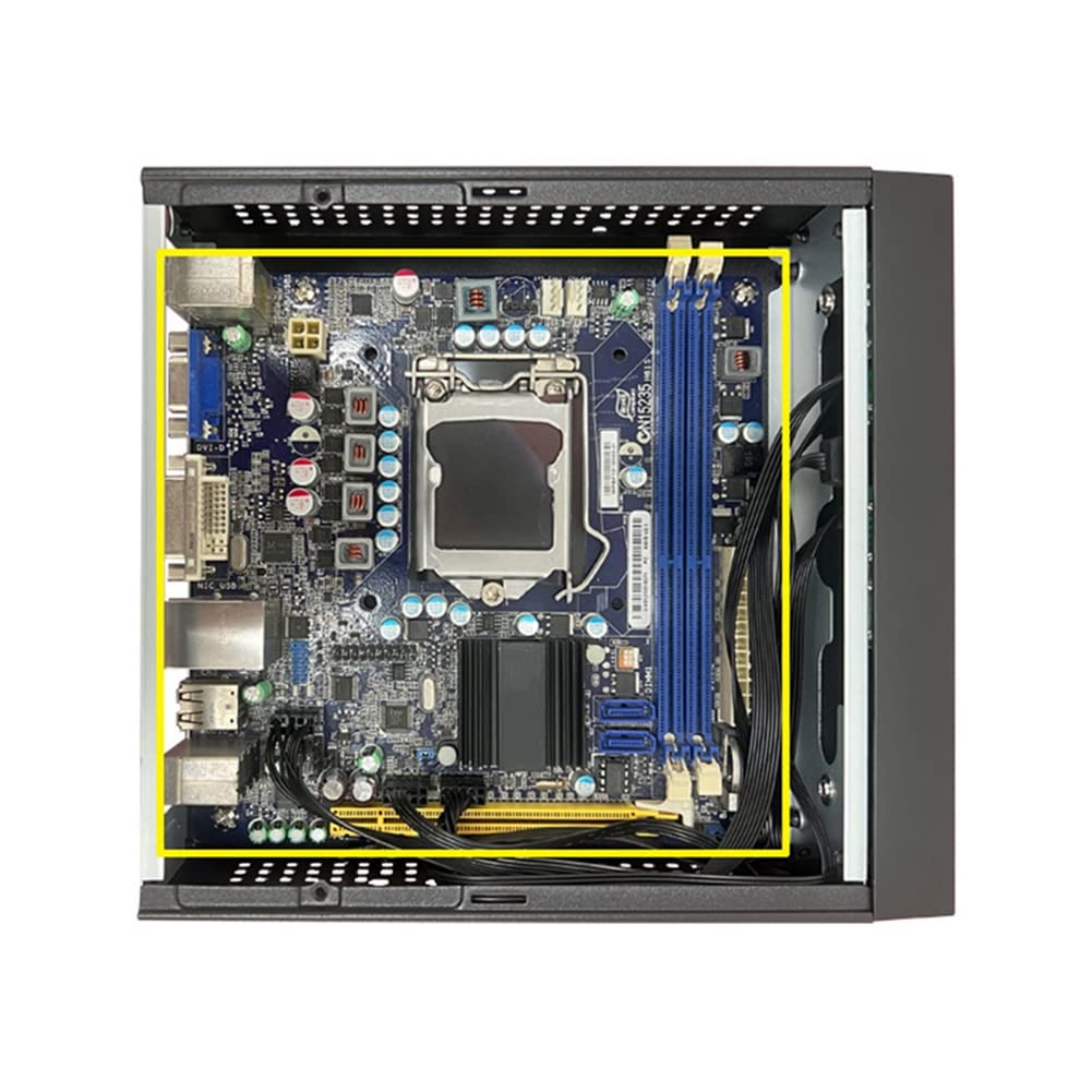 Fxndknjks 1 Set M09 HTPC Mini ITX Computer Case - Compact Desktop Chassis with Wall Mount Support for Home Theater & Office PC Builds
