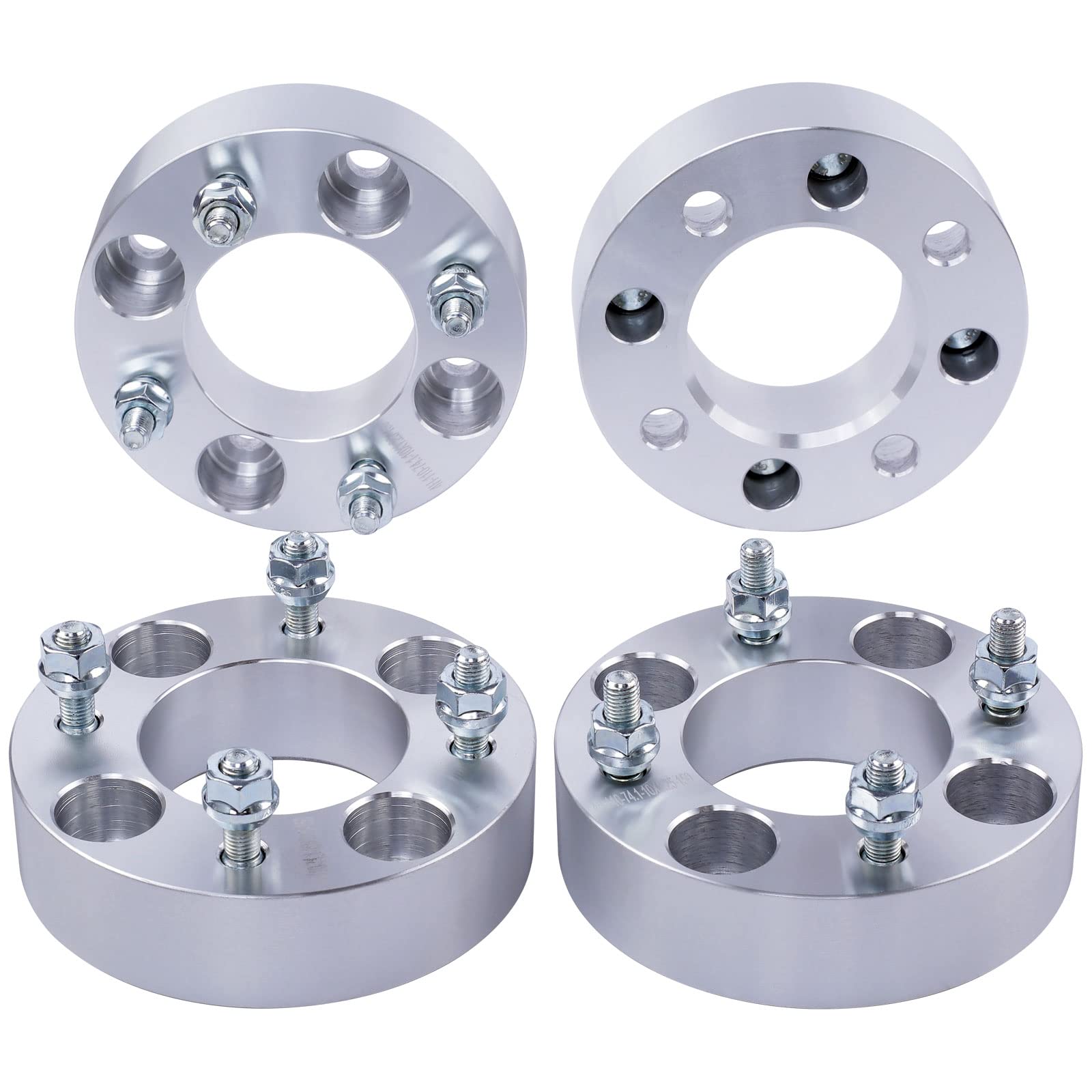 DCVAMOUS 4PC 4x110 ATV/UTV Wheel Spacers 1.5 Inch (38mm) with 10x1.25 Studs - 74.1mm Center Bore - Compatible with Honda Rancher, Yamaha Grizzly, Suzuki King Quad, Kawasaki Brute Force - Perfect for Off-Roading & Trail Riding