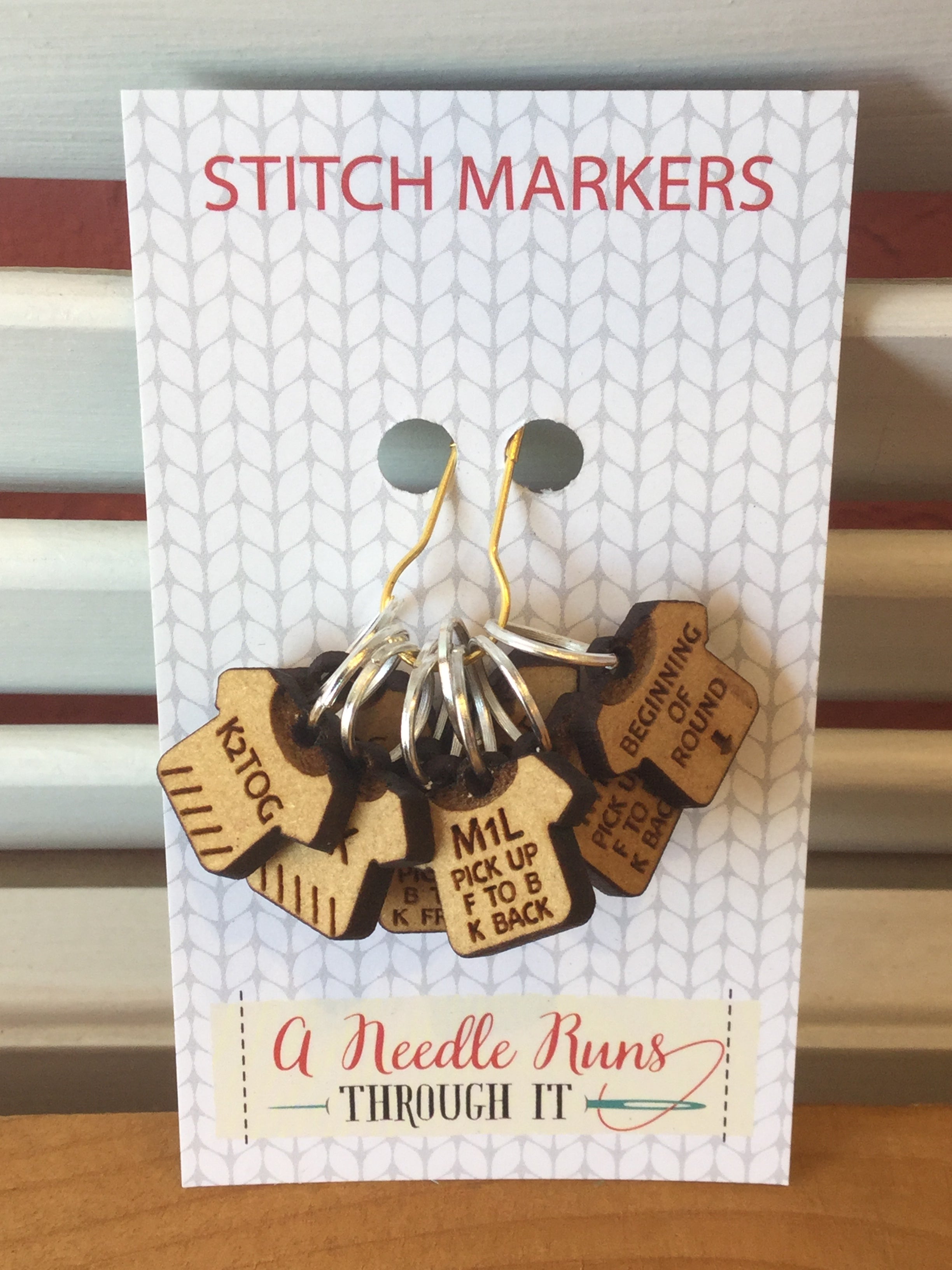 High-Quality Stitch Markers for Knitting & Crocheting - Perfect for Counting Rows & Stitches - A Needle Runs Through It