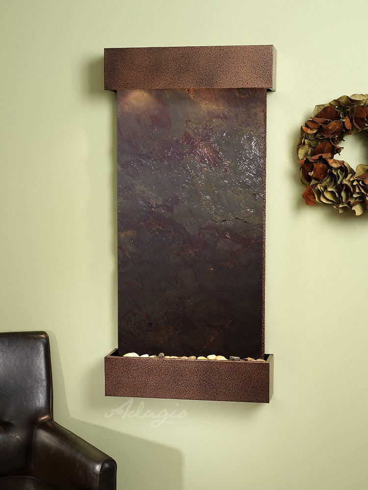 Adagio Whispering Creek Copper Vein Multi-Color Featherstone Tile WCS5014 - Perfect for Kitchen Backsplash, Bathroom Walls & Fireplace Surrounds