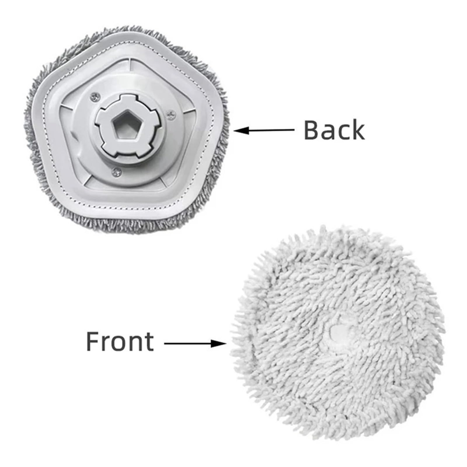 Dream Bot W10 & W10 Pro Compatible Vacuum Cleaner Mop Pad Replacement - Washable Microfiber Mop Cloth Accessory for Robot Vacuum Cleaners - Perfect for Hardwood Floors, Tile & Pet Hair Cleaning