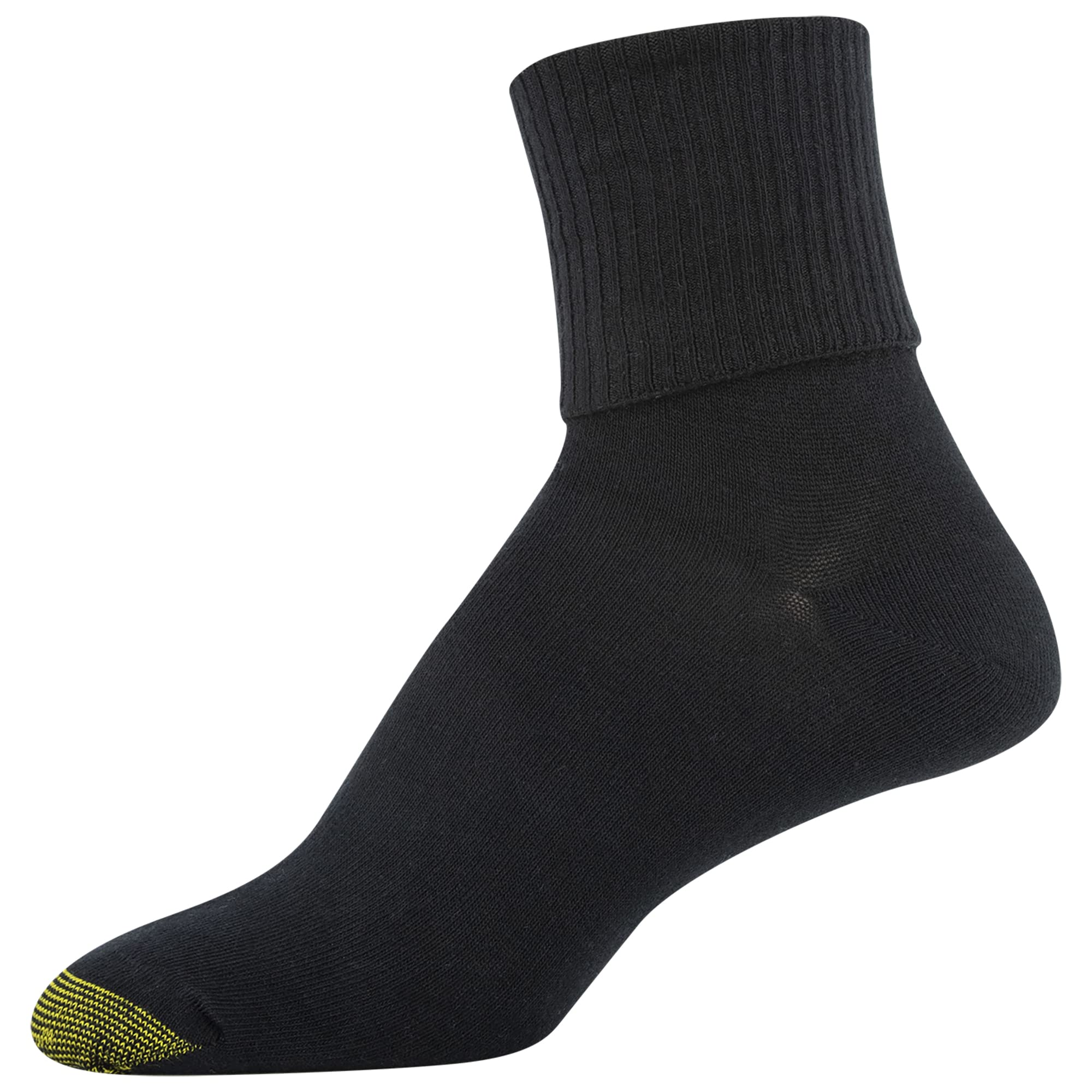 GOLDTOE Women's Classic Turn Cuff Socks 6 Pack - Comfortable Cotton Ankle Socks for Everyday Wear, Work & Casual Outfits